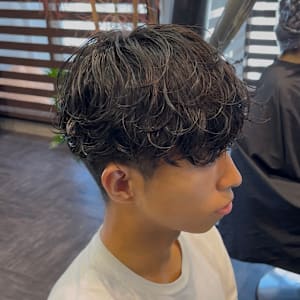 [藤沢]メンズカット黒髪40%シャドウパーマ