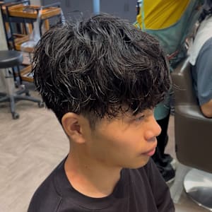 [藤沢]メンズカット黒髪40%シャドウパーマ