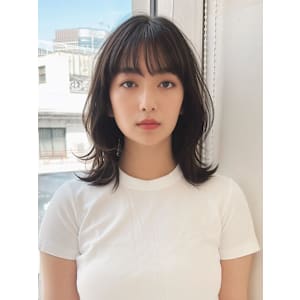 くびレイヤーイメチェン似合わせカットハッシュカットフルバング