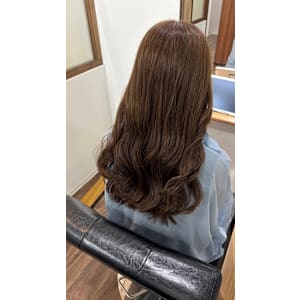 透け感ショコラベージュ×プードル巻き