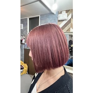 艶ピンク×素敵ボブライン