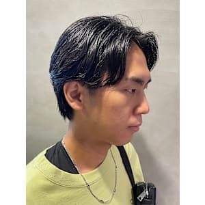 銀座/有楽町/メンズ/毛流れパーマ/白髪ぼかしハイライト