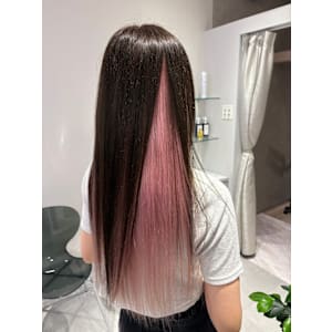 ピンクインナーカラーデザインカラーホワイトピンク