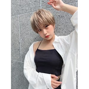 ダブルカラー♪透明感ハイトーンブロンド