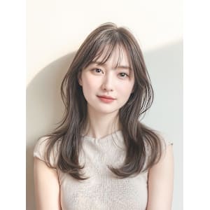 透明感カラー♪ライトブラウン×小顔くびれヘア