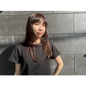 LONG・シナモンベージュ・ワイドバング・ツヤトリートメント