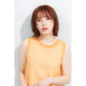 暖色カラー×レイヤースタイル