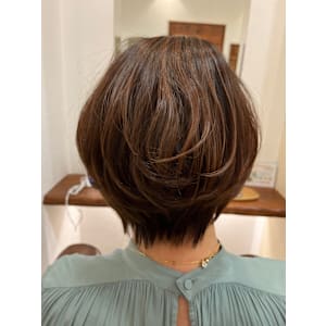白髪活かしカラー×ブラウンカラー