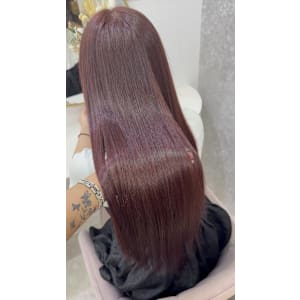 縮毛矯正/くびれヘア/夏のヘアアレンジ/ハイライトカラー