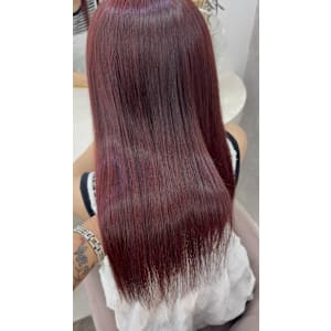 ストレート/くびれヘア/夏のヘアアレンジ/ハイライトカラー