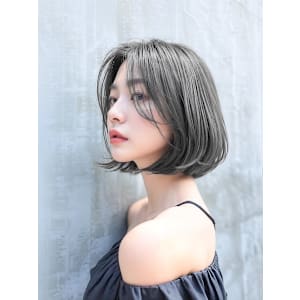 20代30代40代　黒髪透明感サイドバング大人ボブ＃66