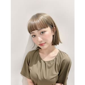 20代30代40代　黒髪透明感サイドバング大人ボブ＃9