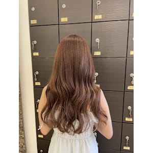 ピンクブラウン×ゆるウェーブ