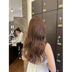 ピンクブラウン×ゆるウェーブ