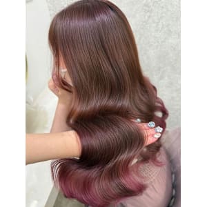 ミディアム/暗めカラー/デザインカラー/フェイスフレーミング