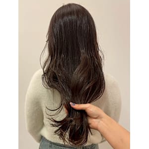アッシュブラウン 髪質改善 顔周りカット 韓国ヘア 透明感