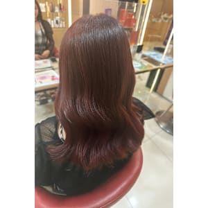 透明感カラー/ブリーチなしWカラー/髪質改善/伊勢原