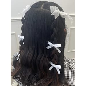 後ろ姿盛れ！ハーフツイン編みたらし♪_ユウ