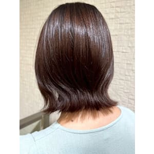 くびれミディアムレイヤー マロンベージュ 20代 30代