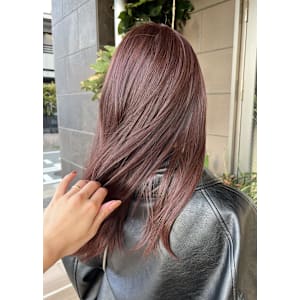 ブリーチなしピンクカラー