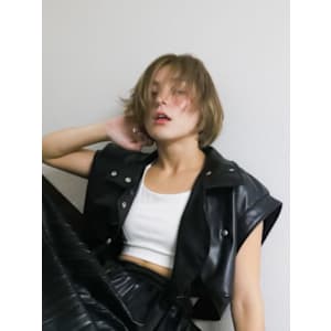 ショートボブ 無造作ヘア 丸みボブ