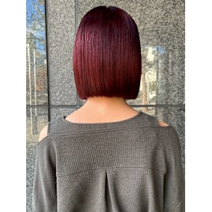 【feliceMICHI 別曽 遥也】ボブ ワインレッド 