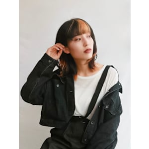 ハッシュカラー 顔周りレイヤー  ミディアム