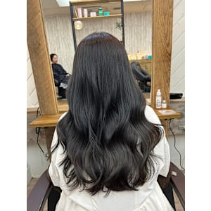 韓国風ゆるふわ巻き艶髪グレージュ髪質改善トリートメント