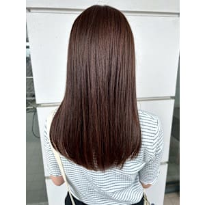 赤み消しカラー グレージュカラー 艶カラー セミロング