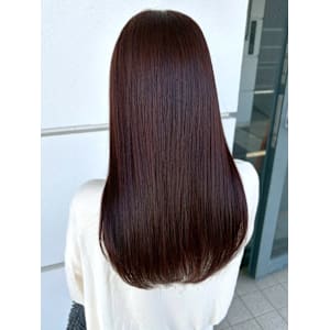 ラベンダーグレージュ 艶髪カラー 髪質改善 暗髪 ロングヘア