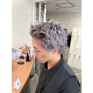 スパイキーショート/メンズハイトーン/ホワイトシルバー