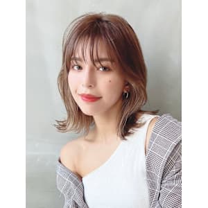 韓国ヘア♪インナーカラー×大人くびれボブ