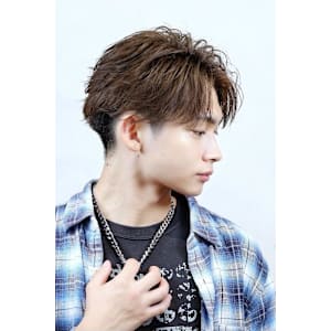 コンマバングショートフェザーマッシュ