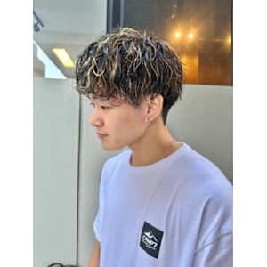 メンズカット+メンズパーマ+スタイリングレクチャ