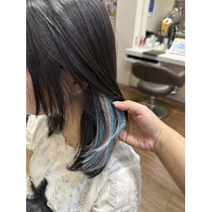 エクステでできるインナーカラー☆ホワイトブルー