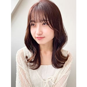 【艶感★シースルーバング】韓国ヘア20代30代ウェーブ巻き髪