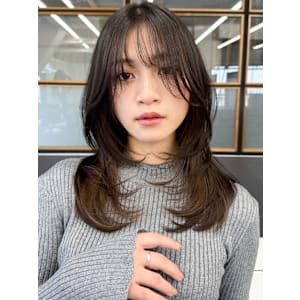 【艶感★シースルーバング】韓国ヘア20代30代ウェーブ巻き髪