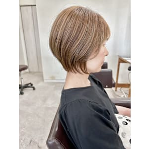 丸みショート/パールベージュ/20代30代40代50代60代