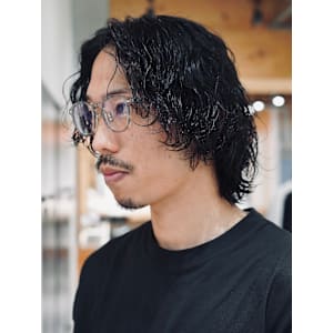 ミディアムパーマ波巻きスパイラルパーマツイストスパイラル