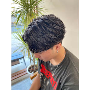 フェザーパーマフェザーショートセンターパートニュアンスパーマ