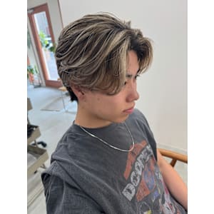 センターパートニュアンスパーマフェザーパーマ