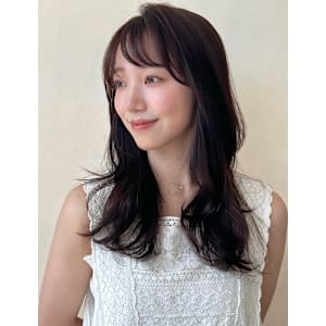 ロングレイヤー/チョコブラウン/縮毛矯正/髪質改善