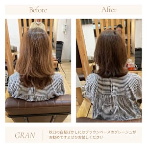 お客様髪質改善データ1929（白髪ぼかし） - Grand × AtlierDonguri【グランバイアトリエドングリ】掲載中