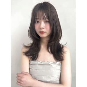 レイヤーカット/オリーブベージュ/フェイスレイヤー/くびれヘ