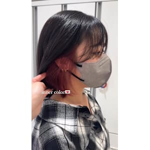 透明感カラー/ブリーチなしWカラー/髪質改善/伊勢原