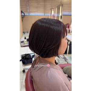 透明感カラー/ブリーチなしWカラー/髪質改善/伊勢原