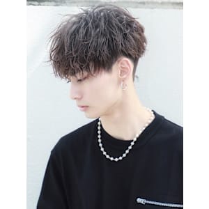 無造作前下がりマッシュ