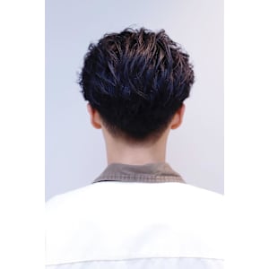 毛流れスパイラルセンターパート