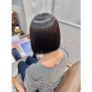 レディース　縮毛矯正×髪質改善×ボブ