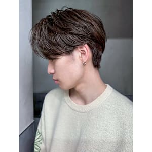 韓国マッシュフェザーパーマブルーブラック_ba554371